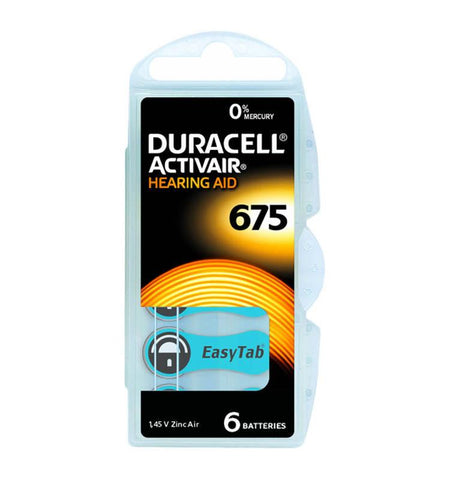 Hörgerätebatterien Duracell Activair 675 - 60 Stück