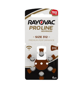Hörgerätebatterien Rayovac ProLine 312 - 60 Stück