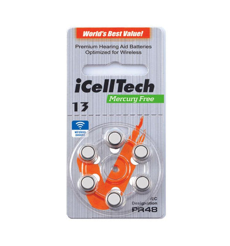 Hörgerätebatterien iCellTech 13 - 60 Stück