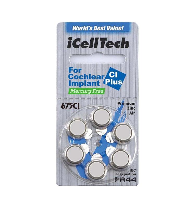 Hörgerätebatterien iCellTech 675 CI Plus - 60 Stück
