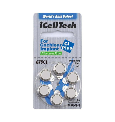 Hörgerätebatterien iCellTech 675 CI Plus - 60 Stück