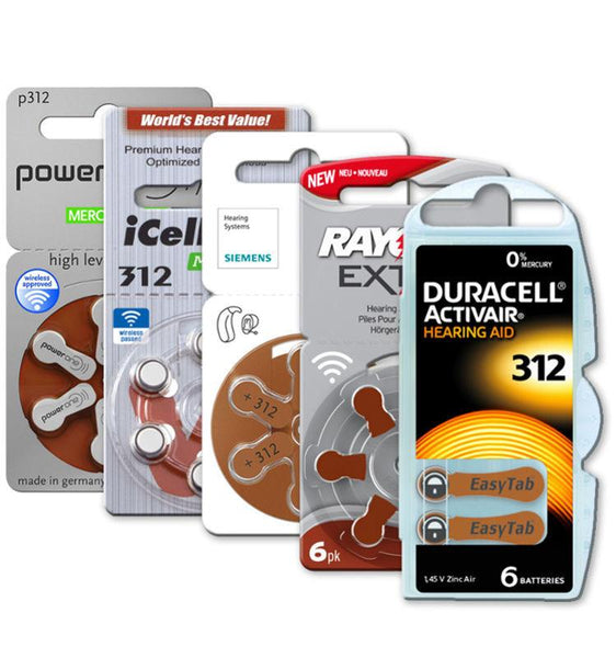 Piles auditives rechargeables taille 312