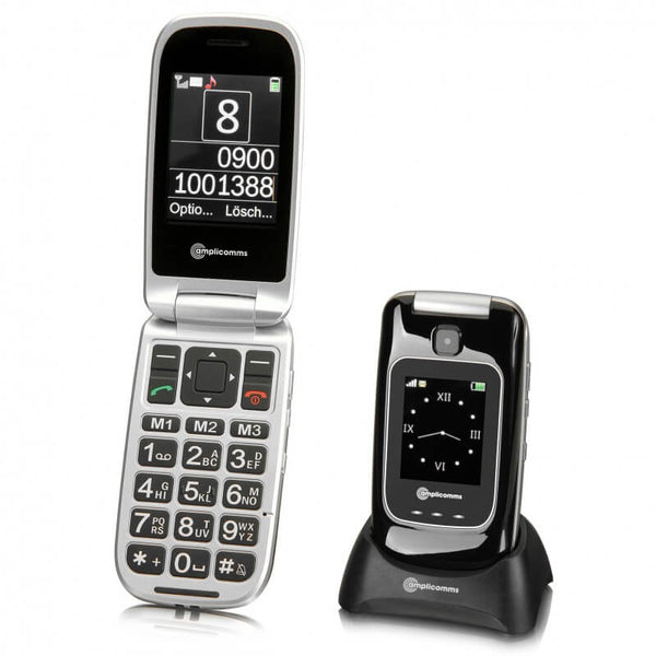 Amplicomms PowerTel M7510-3G - Mobiltelefon - Seniorenhandy mit Ladestation