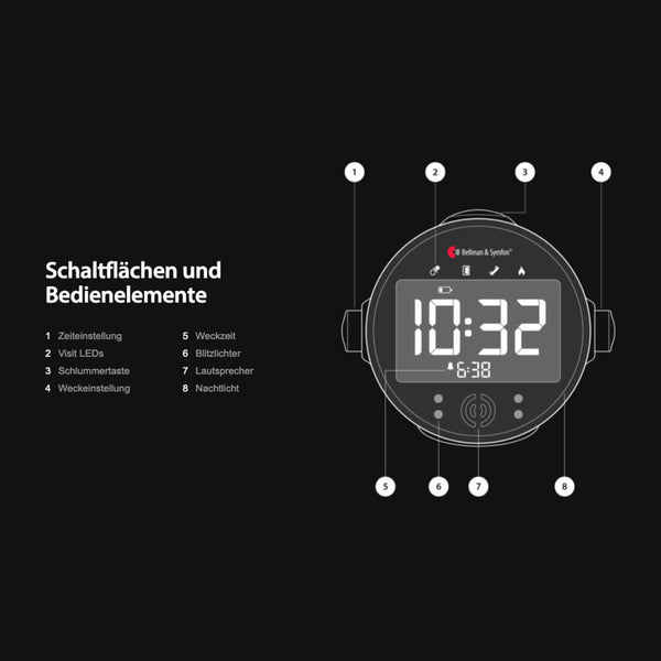 Bellman Visit Wecker mit Vibrationskissen Schema